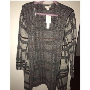 Hooded cardigan sweater